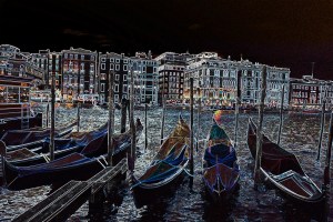 Gondolas at Night small
